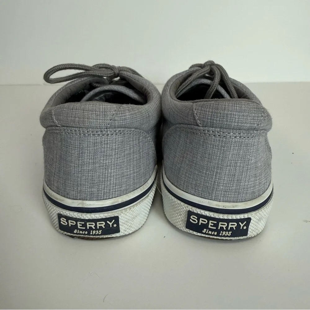 Sperry Top Sider Halyard CVO Linen Sneaker Men's Light Gray Size 10 - Picture 5 of 9